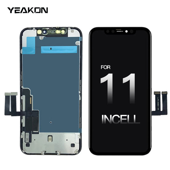 for iPhone 11 Screen Replacement 6.1 Inch, Diykitpl 3D Touch LCD Digitizer Replacement for A2111, A2223, A2221, with Repair Tools Kit+Magnetic Screw Mats+Screen Protector+Waterproof Frame Adhesive