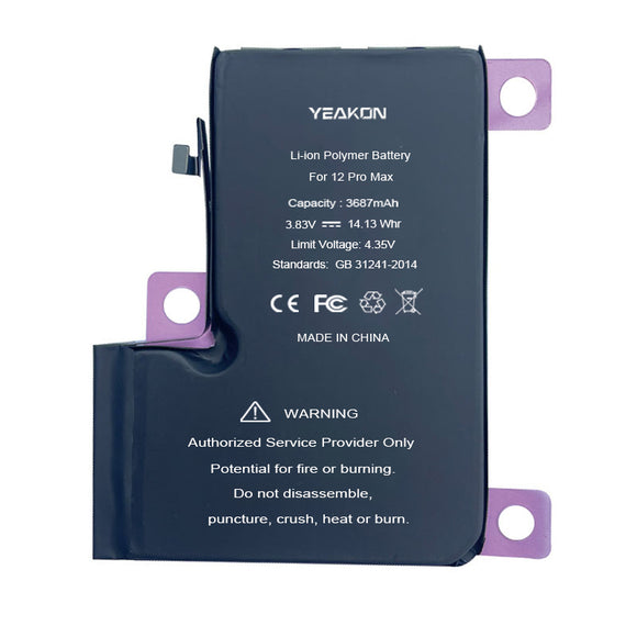 Wholesale Price 3687Mah Replacement Lithium Rechargeable Phone Batteries For iPhone 12 Pro Max battery