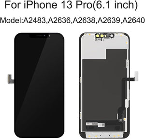for iPhone 13 Pro Screen Replacement 6.1 inch, 3D Touch LCD Display Digitizer Assembly with Repair Tools (Model A2483, A2636, A2638, A2639, A2640)