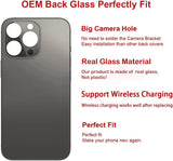 OEM Rear Cover Back Glass Replacement for iPhone 13 pro max 6.7 inch All Carriers with with Installment Manual and Professional Repair Tool Kits（Sierra Blue