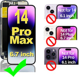for iPhone 14 Pro Max Screen Replacement, 6.7'' COF LCD Display and Touch Digitizer Full Assembly with Repair Tool Kits, 120Hz Promotion, Screen Protector (for A2651, A2893, A2896, A2895, A2894)