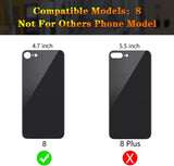 Back Glass Screen Cover Replacement Compatible with iPhone 8 4.7" + Professional Tools
