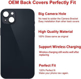 OEM Rear Back Glass Replacement Compatible with iPhone 14 Plus 6.7-inches with Reparing Tool Kit (Midnight Black)