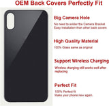 OEM Rear Back Glass Replacement for iPhone Xs 5.8 inches with Reparing Tool Kit and Pre-Installed Adhesive (Space Gray/Black)