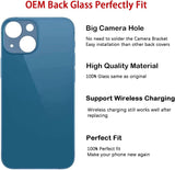 OEM Rear Back Glass Replacement for iPhone 13 Mini 5.4 inches (Blue) with Reparing Toolkit