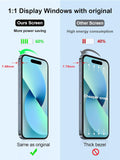 for iPhone 15 Screen Replacement 6.1" COF LCD Sceen & 3D Touch IPS FHD Digitizer Full Assembly with Repair Tools Screen Protector Waterproof Frame Sticker for A2846, A3089, A3092, A3090