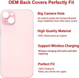 OEM Rear Back Glass Replacement for iPhone 15 Plus 6.7-inches with Reparing Tool Kit and Pre-Installed Adhesive (Green)