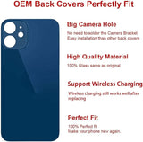 OEM Rear Back Glass Replacement for iPhone 12 6.1 inches with Reparing Toolkit and Pre-Installed Adhesive  (Black)