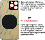 OEM Rear Back Glass Replacement (Pacific Blue) Compatible with iPhone 12 pro max 6.7 inches All Carriers with Pre-Installed Adhesive and Repairing Tool Kits