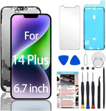 for iPhone 14 Plus Screen Replacement for iPhone 14 Plus Screen Replacement kit for iPhone 14 Plus A2632 A2885 A2886 A2887 A2888 LCD Display digitizer Touch Screen Assembly 6.7 inch Black