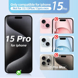 for iPhone 15 Pro Screen Replacement 6.1" COF LCD Sceen & 3D Touch IPS FHD Digitizer Full Assembly with Repair Tools Screen Protector Waterproof Frame Sticker for A2848, A3101, A3102, A3104