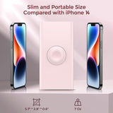 Portable Charger with Built in Cable for iPhone 14/13/12/Pro/Max/Plus, 10000mAh Fast Charging Power Bank USB-C Back Up Battery Pack Compatible with iPhone & Apple Watch(iWatch Charger 3 in 1)(Pink)