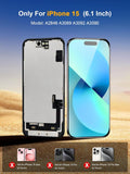 for iPhone 15 Screen Replacement 6.1" COF LCD Sceen & 3D Touch IPS FHD Digitizer Full Assembly with Repair Tools Screen Protector Waterproof Frame Sticker for A2846, A3089, A3092, A3090
