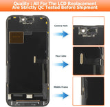 for iPhone 15 Pro Screen Replacement 6.1" COF LCD Sceen & 3D Touch IPS FHD Digitizer Full Assembly with Repair Tools Screen Protector Waterproof Frame Sticker for A2848, A3101, A3102, A3104