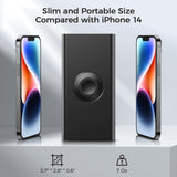 Portable Charger with Built in Cable for iPhone 14/13/12/Pro/Max/Plus, 10000mAh Fast Charging Power Bank USB-C Back Up Battery Pack Compatible with iPhone & Apple Watch(iWatch Charger 3 in 1)(Black）