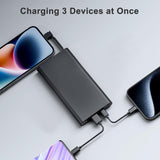Portable Charger with Built in Cable USB C Type-C for iPhone 15 16 17 Air Plus Pro Max Samsung Galaxy S24 S23 S22 S21 S20, 10000mAh Fast Charging Power Bank USB-C Back Up Battery Pack Compatible with iPhone (Black）