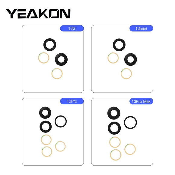 Rear Camera Lens For iPhone 14 Pro Max Back Camera Glass Cover 13 Pro Max 7 8 Plus X XS Max XR Back Camera Lens With Sticker