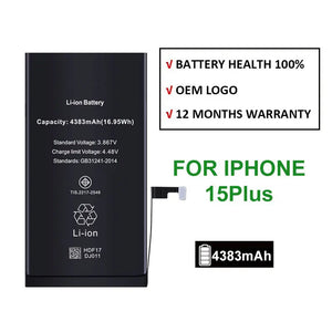 Mobile phone battery brand new cell phone batteries for iphone 15 plus