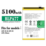 Compatible for OPPO A3X 4G_5G Mobile Cell Phone Battery BLPA77 High Capacity 5100 mAh Factory Wholesale Export