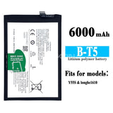Compatible for VIVO Y55S mobile cell phone battery B-T5 new durable large capacity 6000mah factory wholesale foreign trade