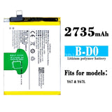 Compatible for VIVO Y67_Y67L mobile cell phones battery high-capacity, durable 2735mAh bB-D0 factory wholesale.