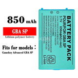Compatible for Nintendo GBA SP game consoles battery long-lasting 850mAh available for wholesale and export