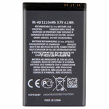 Compatible for Nokia E66_E75_C5-03_5250 mobile cell phones battery 1110mAh brand new battery pack BL-4U wholesale