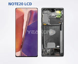 Compatible for Samsung NOTE20 Mobile Cell Phone Display Inner and Outer Screen N980 with Frame LCD Screen Assembly LCD