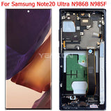 Compatible for Samsung Note20 ultra Screen Assembly Original with Frame N9860 Mobile Cell Phone Display Integrated Inner and Outer LCD Wholesale