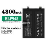 Compatible for OPPO 1+10T 5G_1+Ace Pro Durable Mobile Cell Phone Battery BLP945 Factory Wholesale Export