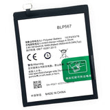 Compatible for OPPO R1_R829T_R1S_R1L_R1K_R8006_R8007 Mobile Cell Phone Battery BLP567 Wholesale