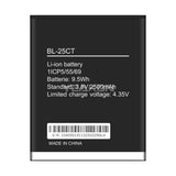 Compatible with Tecno C5 long-lasting brand new 2500mAh mobile cell phone battery BL-25CT factory wholesale and foreign trade