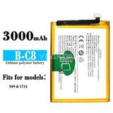 Compatible for Vivo Y69_1714 mobile cell phone battery B-C8 large capacity electric board 3000mAh spot factory wholesale