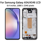 Compatible for SamsungA54 5G A546 Mobile Cell Phone Display LCD Screen Integrated Inner and Outer Screen with Frame