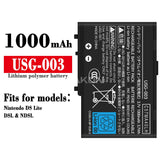Compatible for Nintendo DS Lite_DSL_NDSL game consoles Battery USG-003 factory wholesale