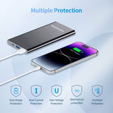 YEAKON High capacity 10000mAh Mobile Power Bank PD QC 3.0 Fast Charge Power Banks Type-C Portable Powerbank with USB Cable