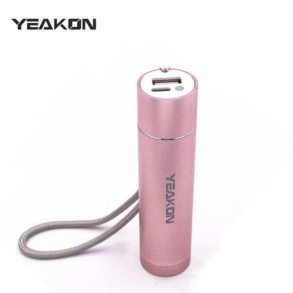 YEAKON Ultra-Compact Portable Charger The Smallest 5000mAh Mini Power Bank with Fast Charge 2.4A Output Compatible for iPhone 11 X XS MAX XR 8 7 6s 6 plus iPad Samsung Galaxy Cell Phone & More  -Rose