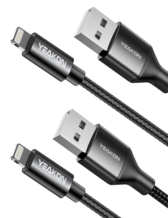 iPhone Charger Cable Nylon Braided Lightning Cable, iPhone Charging Cord USB Cable Compatible with iPhone 11/Pro/X/Xs Max/XR/8 Plus /7 Plus/6/ iPad
