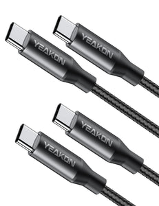 USB C to USB C Cable Double USB-C Fast Charger Cord 60W Power Delivery PD Charging for Apple MacBook Galaxy S20 Nintendo Switch