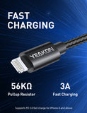 USB C to Lightning Cable for iPhone 12 Pro Max/12/11 Pro/X/XS/XR/8 Plus/AirPods Pro, Supports Power Delivery