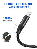 USB C to USB C Cable Double USB-C Fast Charger Cord 60W Power Delivery PD Charging for Apple MacBook Galaxy S20 Nintendo Switch
