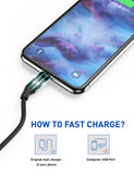iPhone Charger Cable Nylon Braided Lightning Cable, iPhone Charging Cord USB Cable Compatible with iPhone 11/Pro/X/Xs Max/XR/8 Plus /7 Plus/6/ iPad